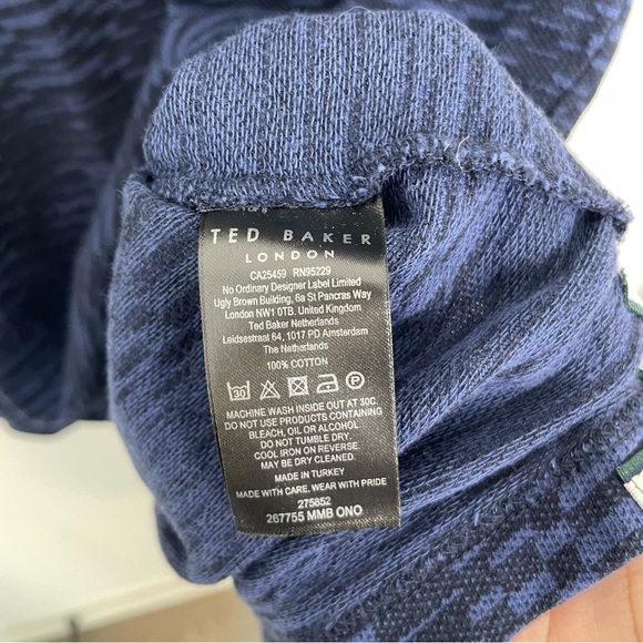 Ted Baker London Regular Fit Zip Up Short Sleeve Polo 7/XXL - Picture 5 of 7